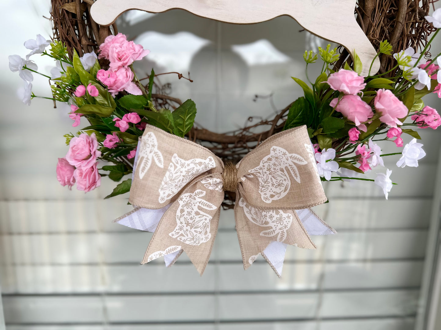 Hopping Along Grapevine Wreath