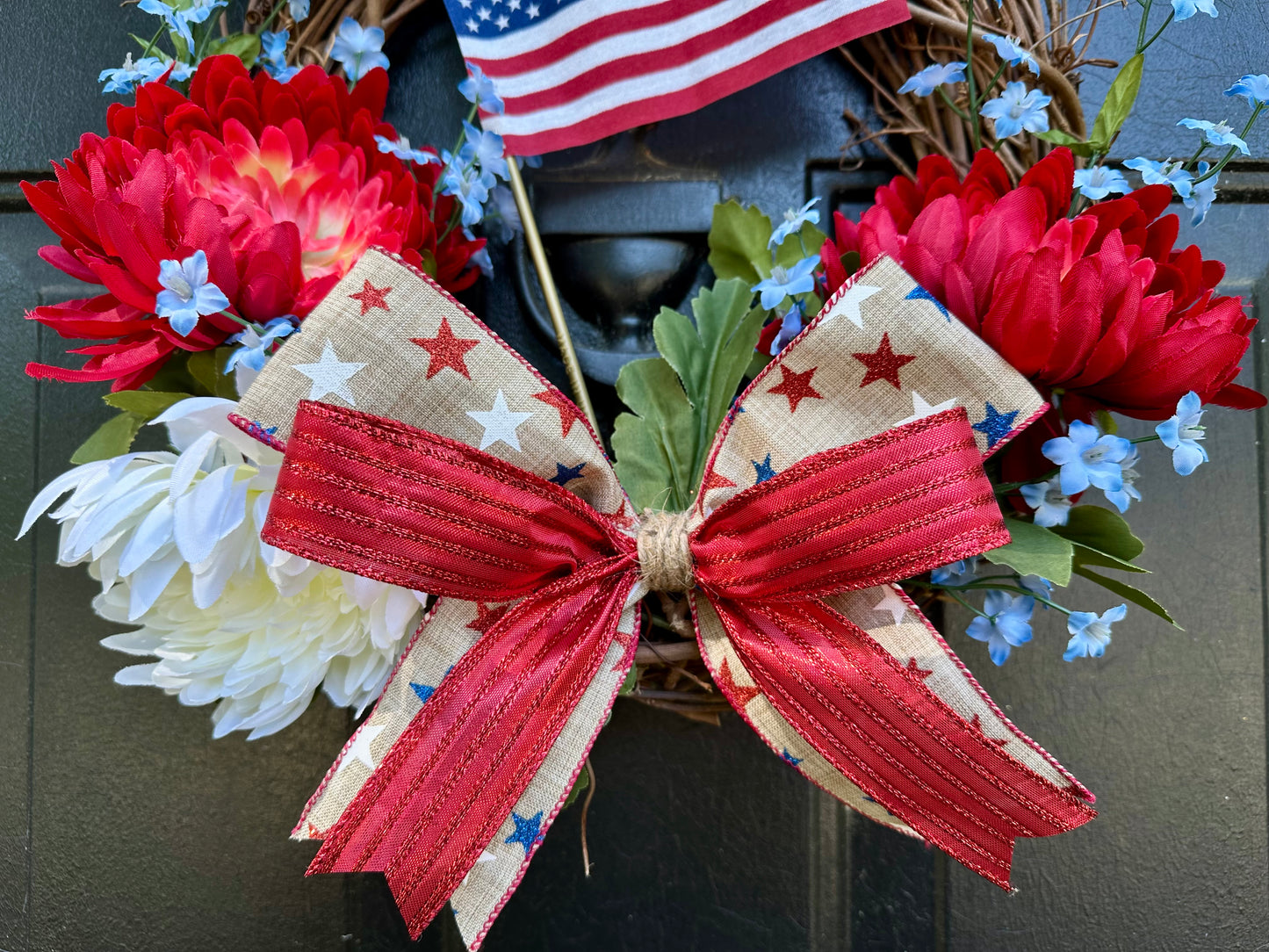 Floral Patriotic Wreath