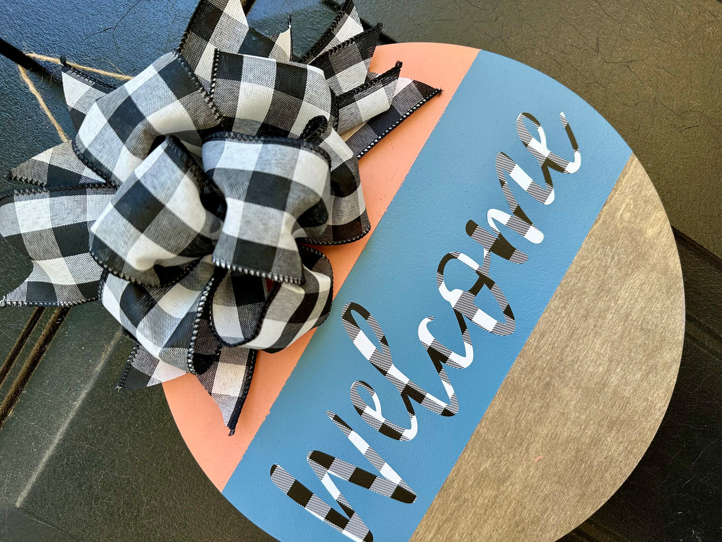 Buffalo Plaid Welcome