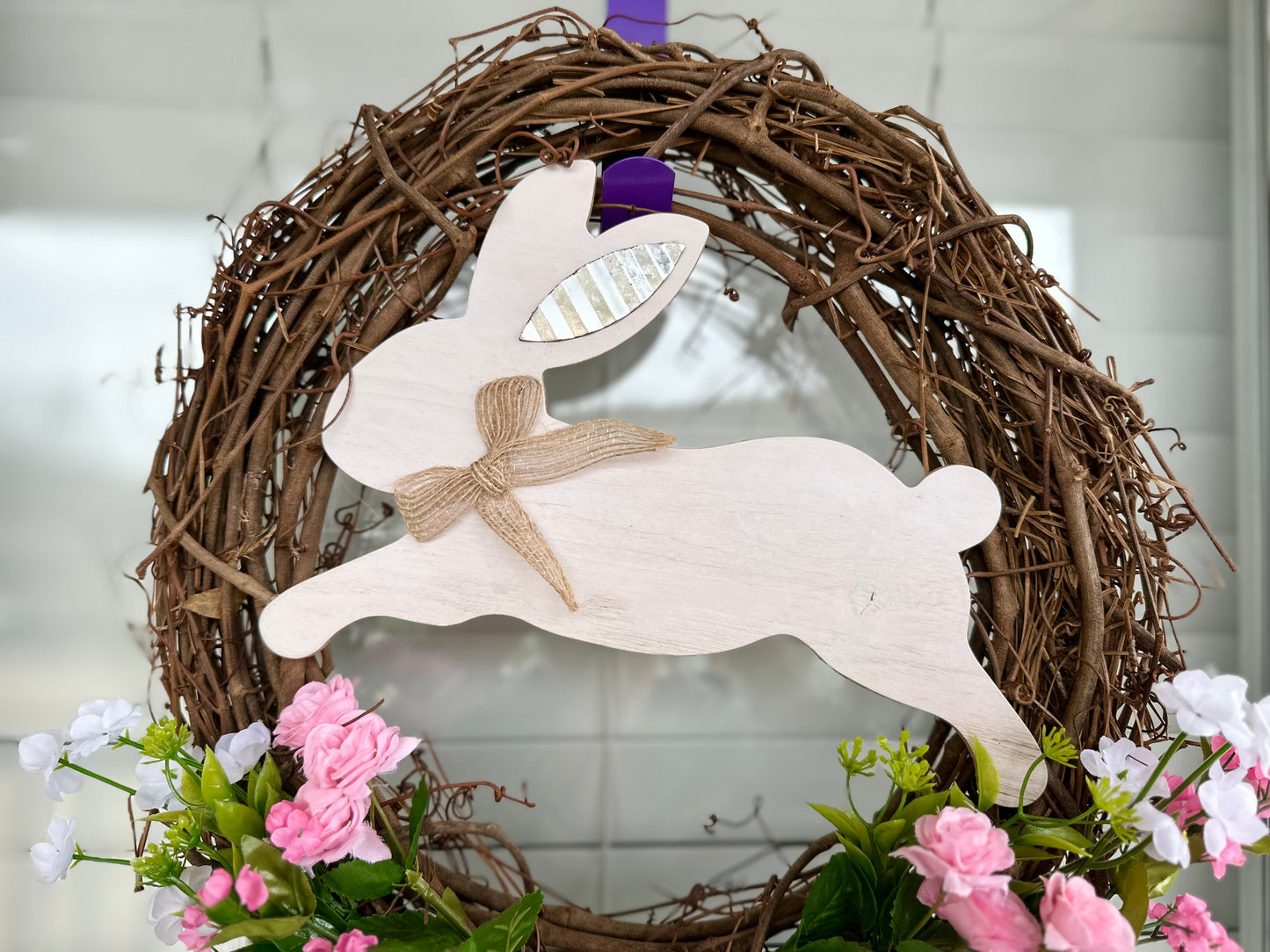 Hopping Along Grapevine Wreath