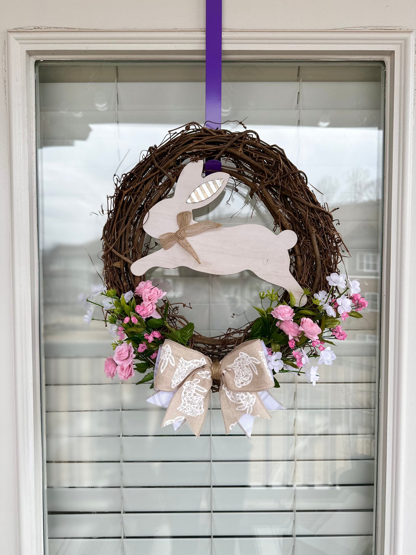Hopping Along Grapevine Wreath