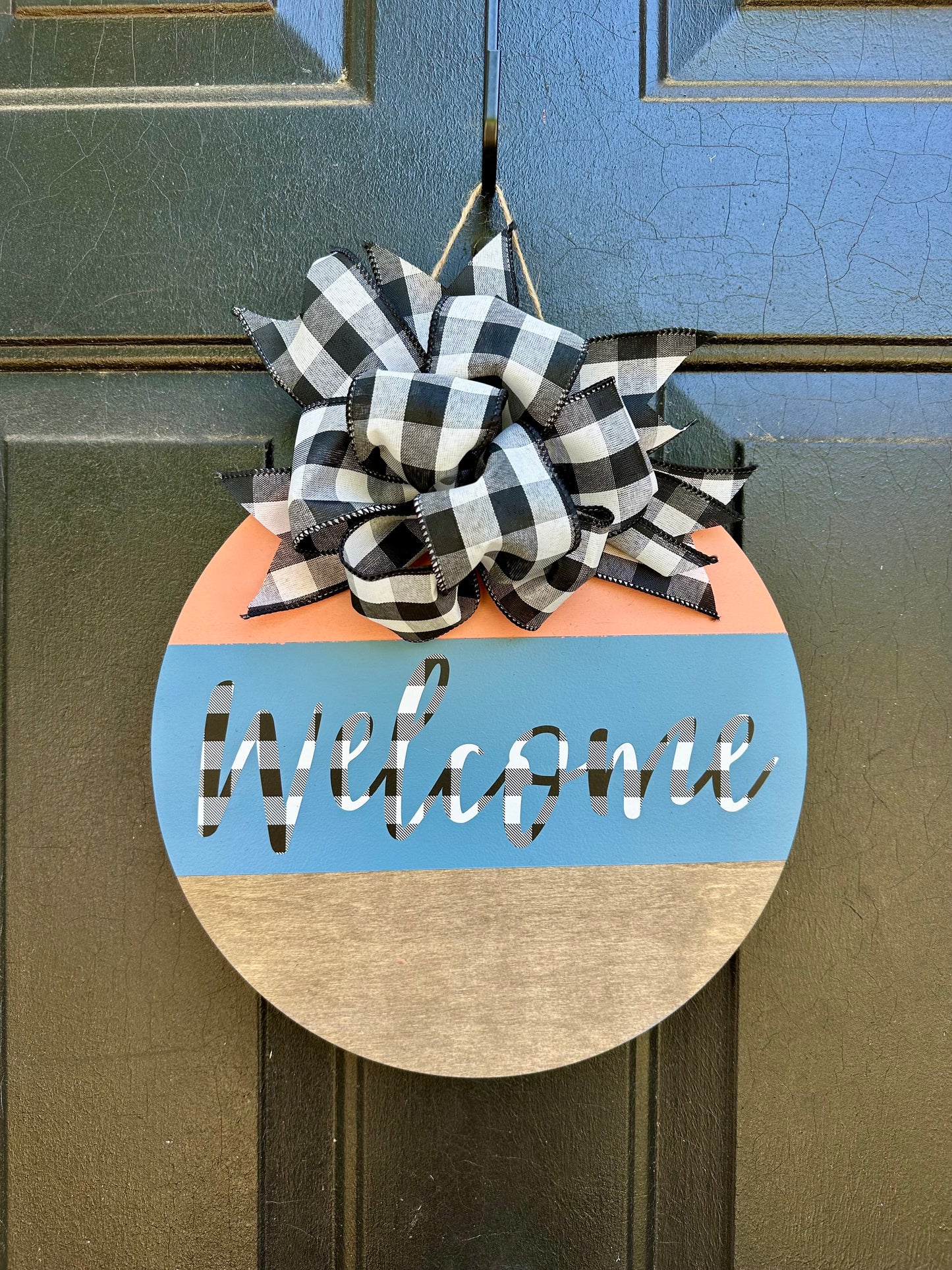 Buffalo Plaid Welcome