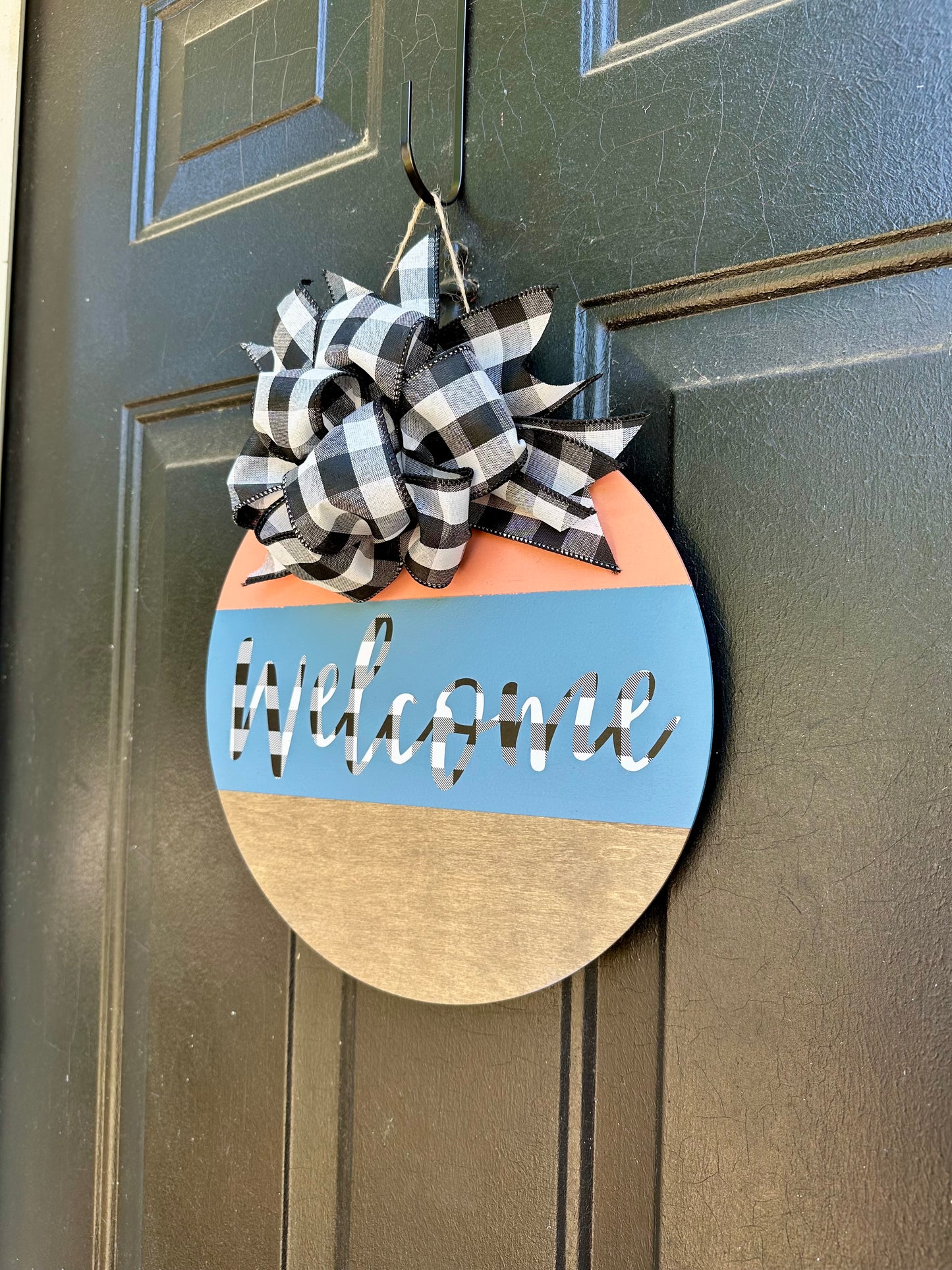 Buffalo Plaid Welcome