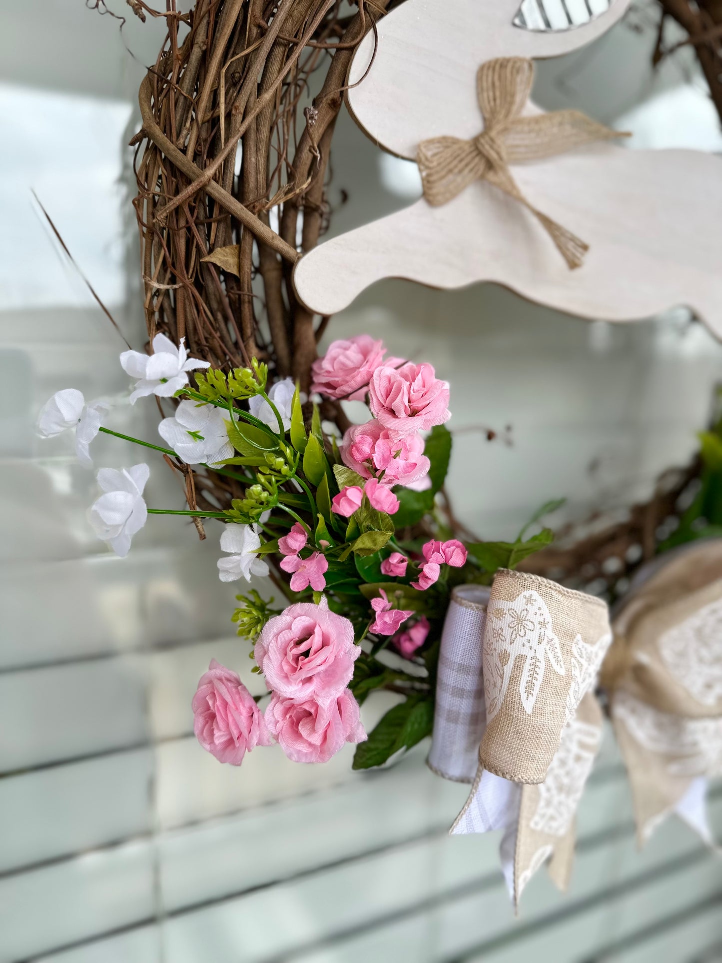 Hopping Along Grapevine Wreath