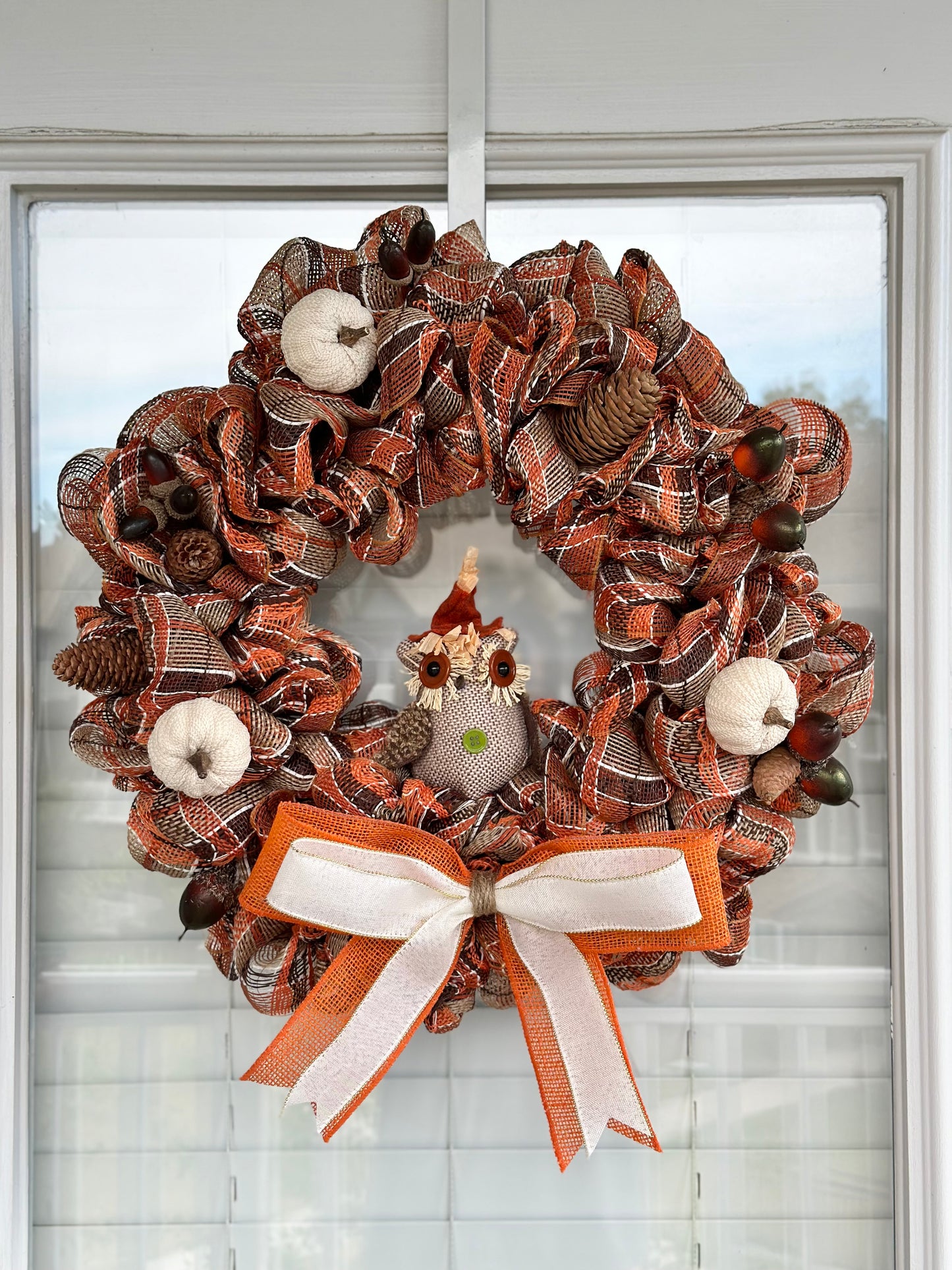 Plaid Owl Wreath